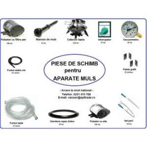 Piese de schimb aparate de muls,    mulgatori