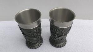 Set 2 pahare zinc masiv (vanatoresti)