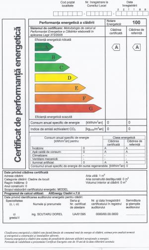 CERTIFICAT PERFORMANTA ENERGETICA