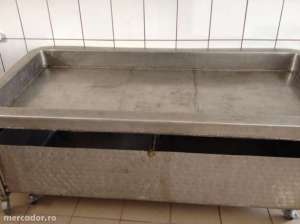 Masa expunere inox, cuva inox