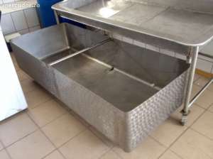 Masa expunere inox, cuva inox