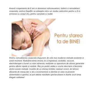 Remodelare corporala/masaj anticelulitic/rejuvenare faciala