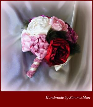 Buchet de mireasa artificial,     handmade