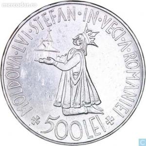 Moneda Argint Mihai I Regele Romanilor 1941 500 Lei