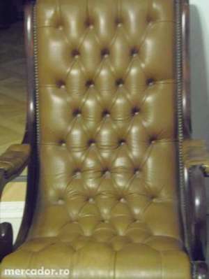 2 FOTOLII PIELE CHESTERFIELD
