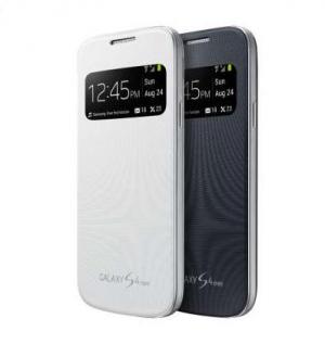Husa flip cover 1 window samsung i9190 galaxy s4 mini neagra