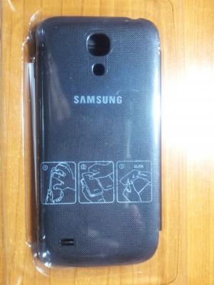 Husa flip cover 1 window samsung i9190 galaxy s4 mini neagra