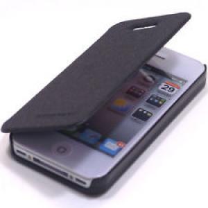 Husa flip cover de protectie apple iphone 4 4s neagra