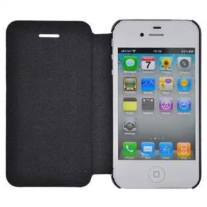 Husa flip cover de protectie apple iphone 4 4s neagra