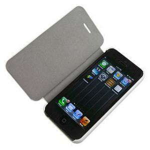 Husa flip cover de protectie apple iphone 5 alba