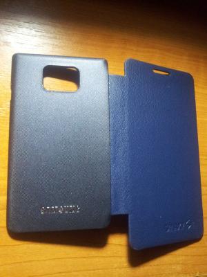 Husa flip cover samsung i9100 galaxy s2 s ii albastra