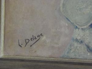 Tablou,    ulei pe panza ,    semnat DELAGE, 