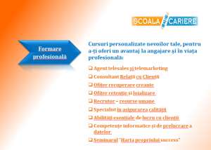 Curs Consultant Relații cu Clienții