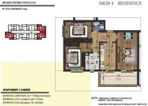 Apartament 3 camere,       Berceni IMGB 4,       decomandat