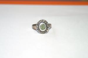 inel vechi smarald si 14 briliante cabochon