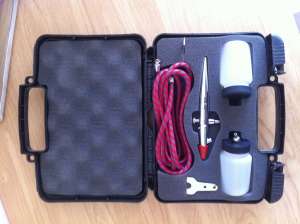 Set NOUNOUT de Aerograf, compresor, vopsele si curatator